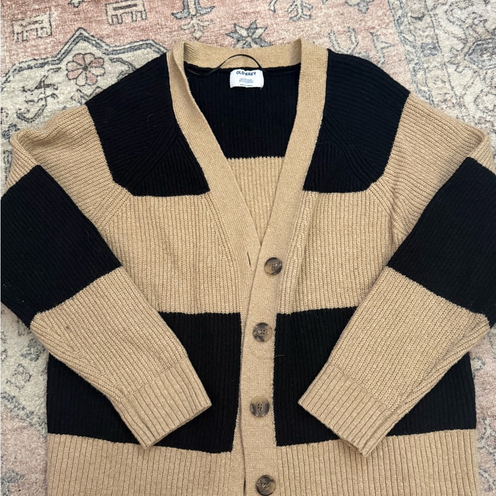 Old Navy Striped Button Up Cardigan Size L